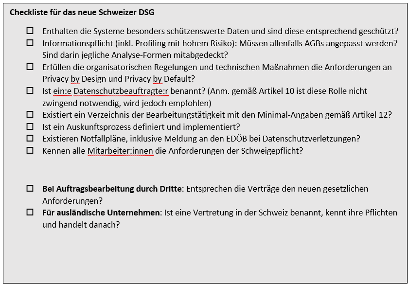 Was ändert sich mit dem neuen Schweizer Datenschutzgesetz?